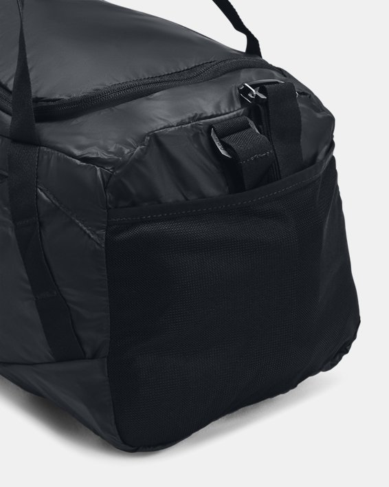 UA Hustle 5.0 XS摺疊式旅行袋 in Black image number 5